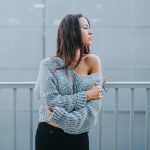 Off-the-shoulder jumper