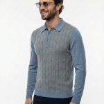 Textured Azure Knitwear